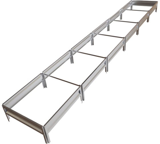 Изображение товара Грядка оцинкованная ООО "МЗТ" ОЛИМП 6,0х0,8м, высота 15см GC1508006000