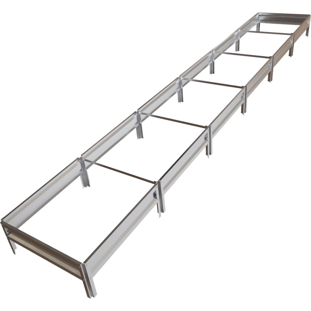 Изображение товара Грядка оцинкованная ООО МЗТ ОЛИМП 6,0х0,8м, высокая, готовый комплект