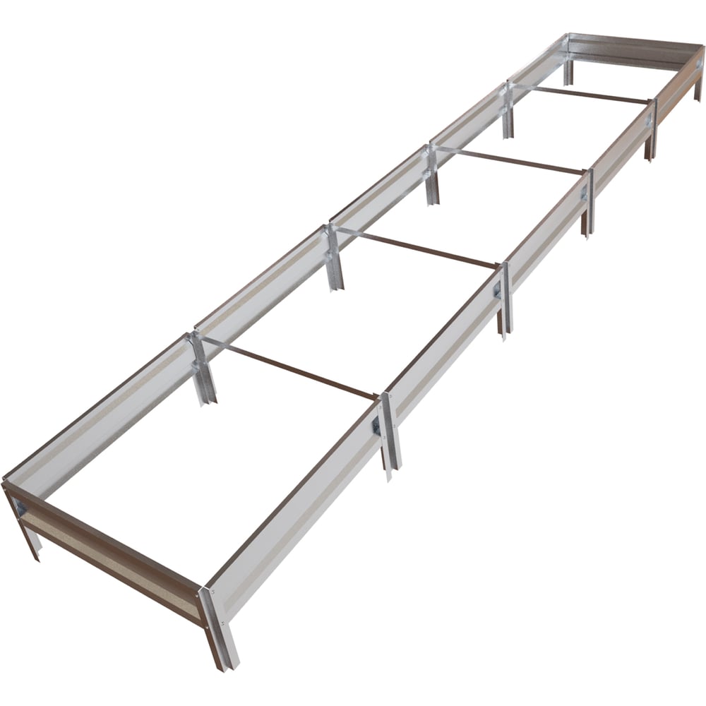 Изображение товара Грядка оцинкованная ОЛИМП 5,0х1,0м высокая разборная для огорода