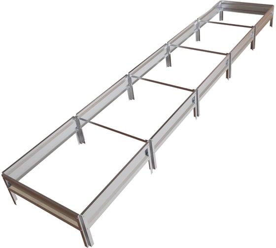 Изображение товара Грядка оцинкованная ООО "МЗТ" ОЛИМП 5,0х1,0м, высота 20см GC20010005000