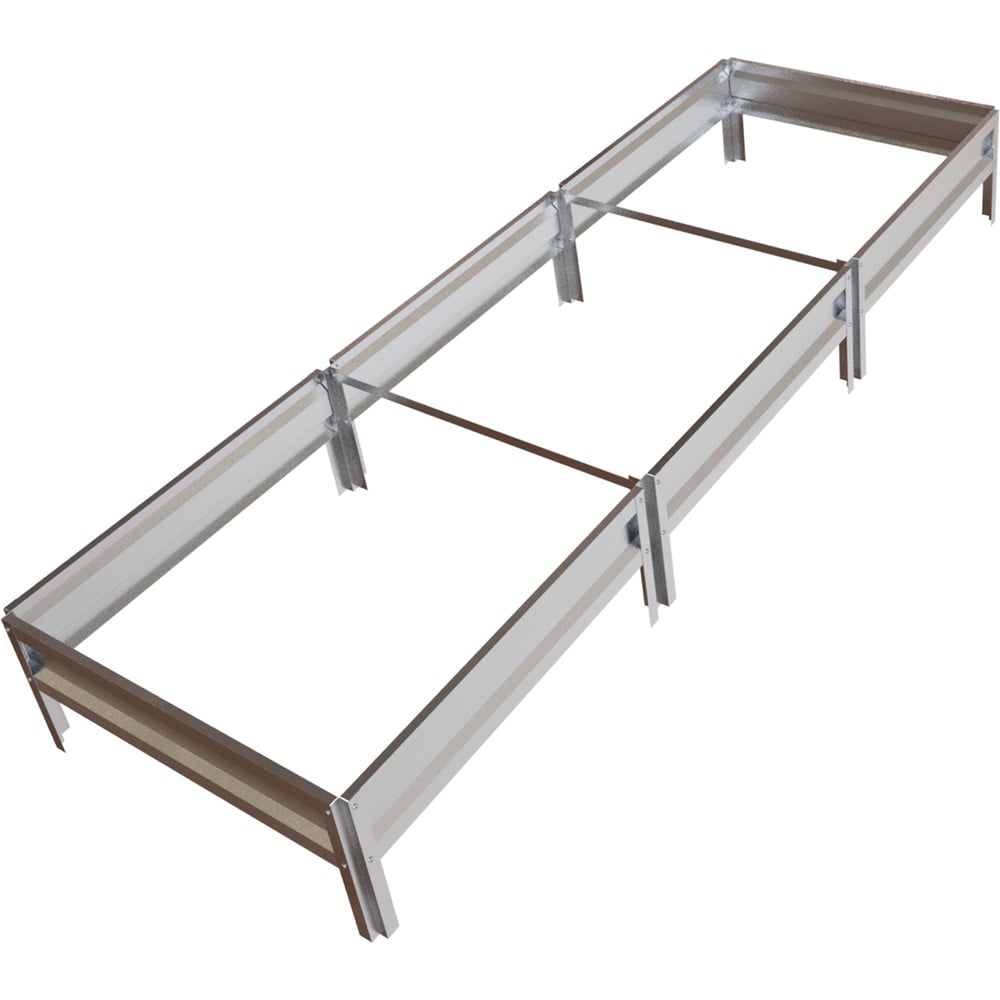 Изображение товара Грядка оцинкованная МЗТ ОЛИМП 3,0х0,65м, высота 20см, разборная, серебристый металлик