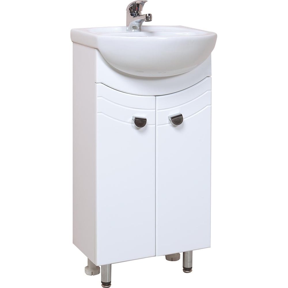 Изображение товара Тумба с раковиной Onika Манго 40 напольная белая современная 404х172 мм