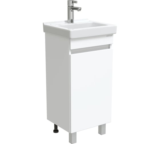 Изображение товара Тумба с раковиной Onika Милтон Квадро 40 напольная, белая, разборная (ум.Визит 40) 104010