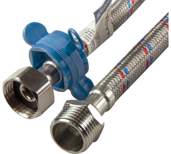 Изображение товара Подводка для воды СТМ нейлон 1/2 гайка/штуцер 180 cм NCWFHM180