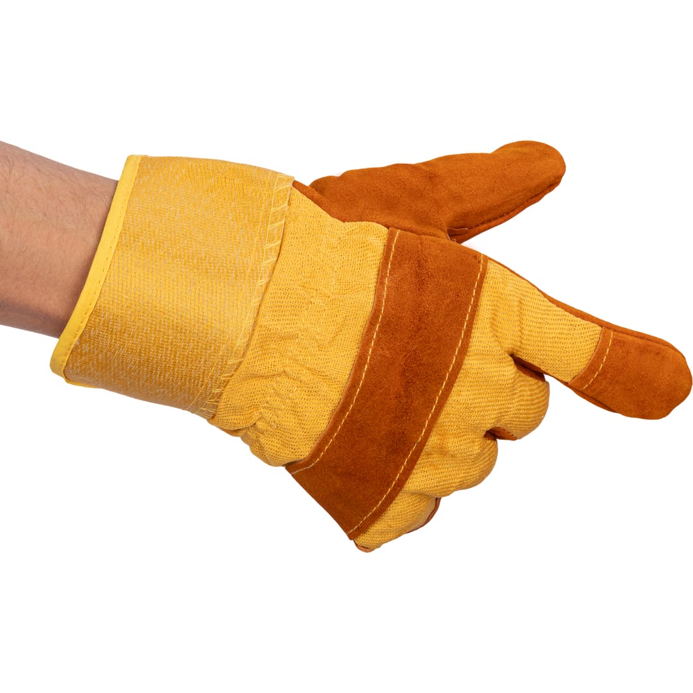 Изображение товара Кожаные комбинированные перчатки Ангара, утепленные синтепоном, 12 пар