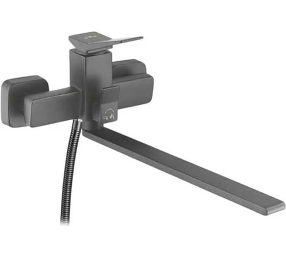 Изображение товара Смеситель для ванны однорычажный ViEiR длинный излив, графит V423541-G