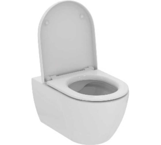 Изображение товара Подвесной безободковый унитаз Ideal Standard T569201 ELLISSE с сиденьем микролифт, (346822) 00346822