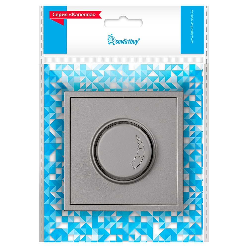 Изображение товара Светорегулятор Smartbuy 200Вт графит IP20 встраиваемый