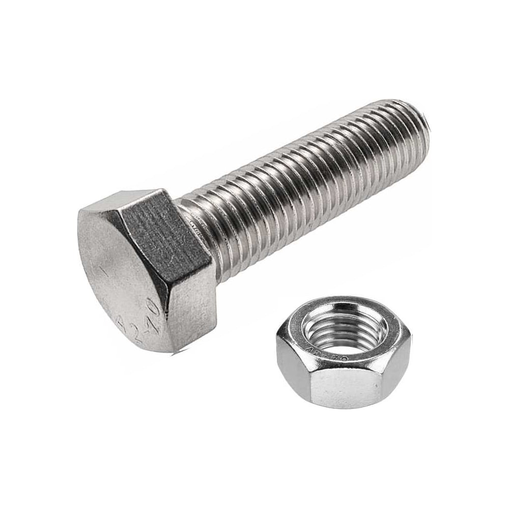 Болт Fixbox нерж.DIN 933 М 6х35 с гайкой DIN934 (80 шт) 560130