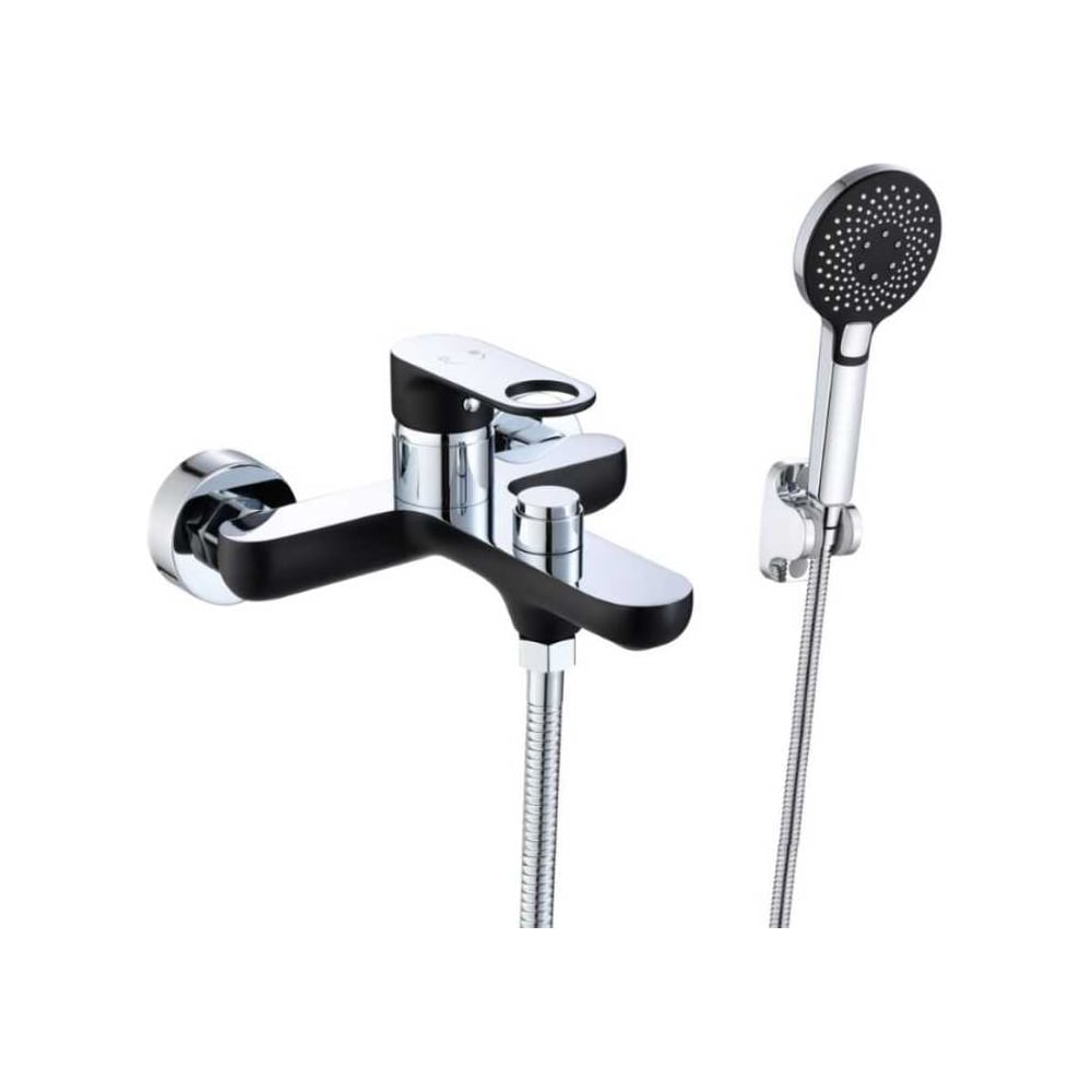 Изображение товара Смеситель для ванной ViEiR однорычажный черный с хромом V043531-C