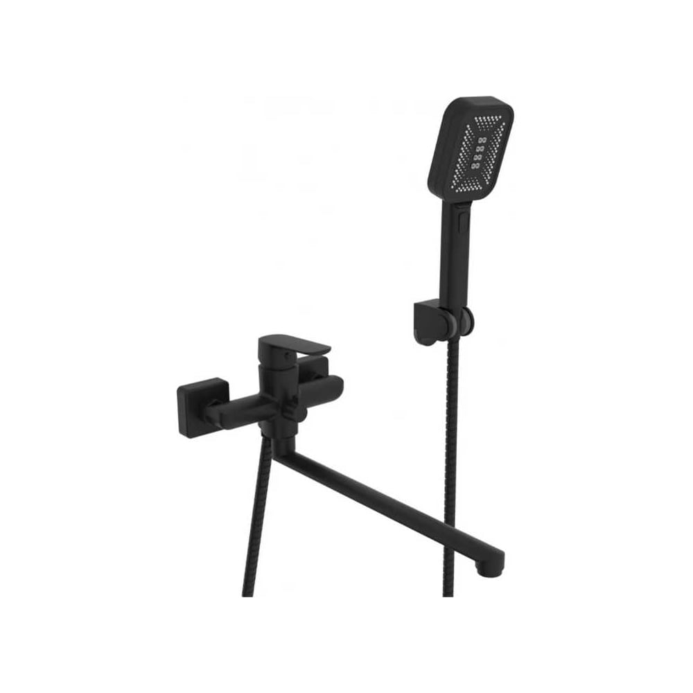 Изображение товара Однорычажный смеситель для ванны ViEiR с длинным изливом черный стиль современный