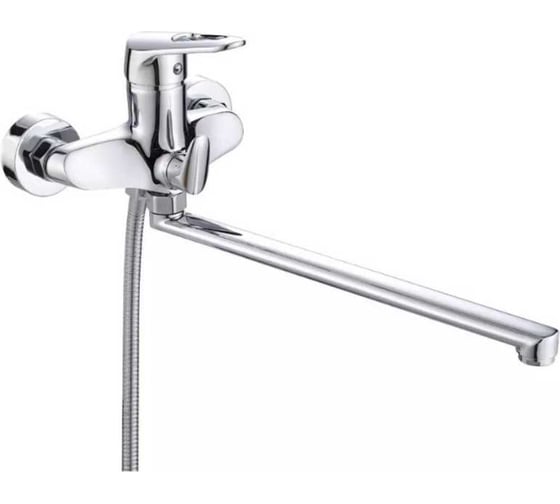 Изображение товара Смеситель для ванны однорычажный ViEiR с длинным поворотным изливом, латунь, хром V164041