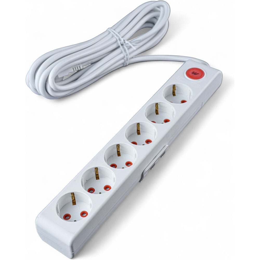 Изображение товара Удлинитель сетевой Mutlusan 6 гнезд с заземлением 3 метра