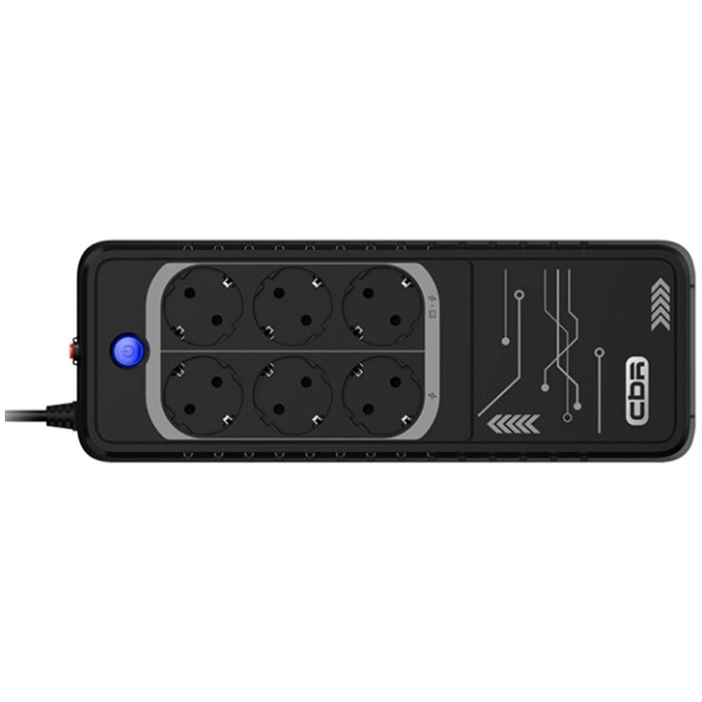 Изображение товара ИБП CBR Offline 650VA/360W 6 розеток Schuko для промышленности и дома
