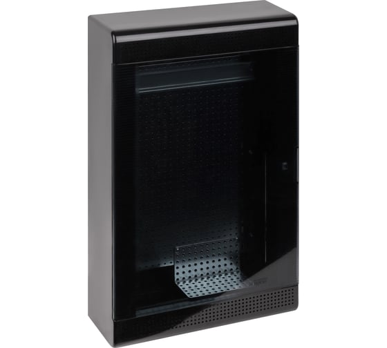 Изображение товара Слаботочный навесной щит Рувинил мультимедийный с монтажной пластиной черный 68036Ч-СЛ