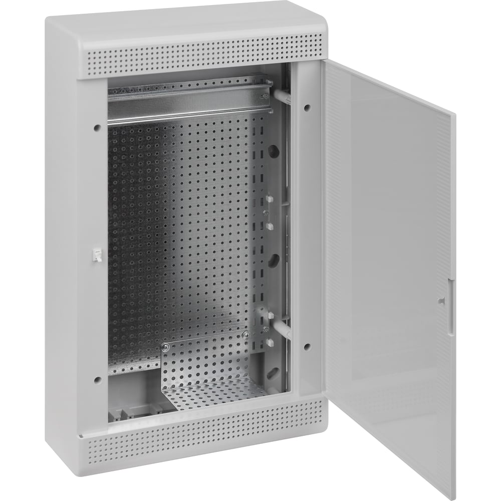 Изображение товара Слаботочный навесной щит Рувинил мультимедийный серый 68036С-СЛ с монтажной пластиной