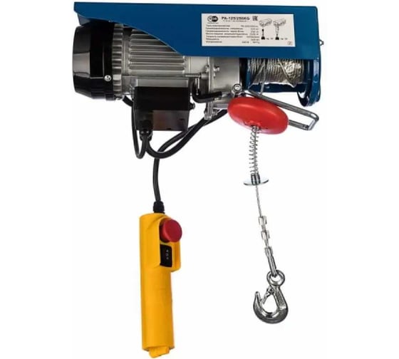 Изображение товара Таль электрическая с тележкой TOR PA 500/1000кг, 30/15м, серия T 1049817