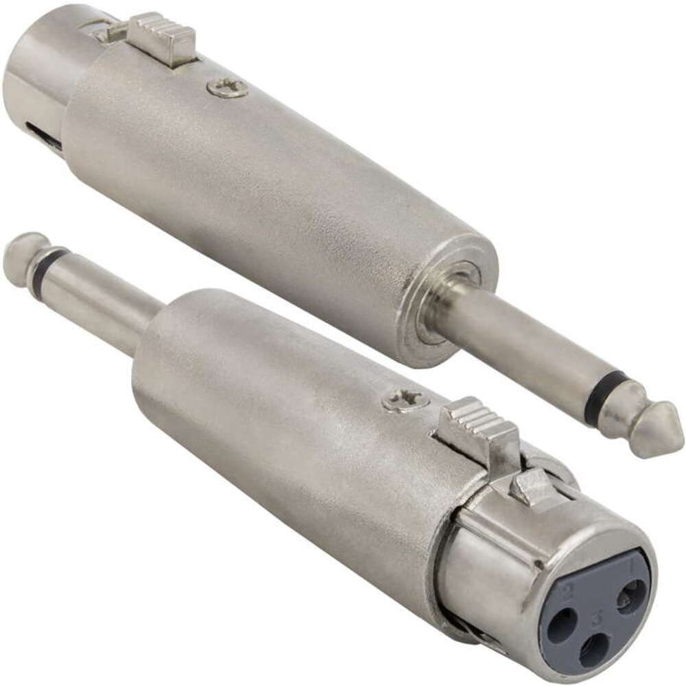 Изображение товара Разъем XLR RUICHI JD-493 3Pin гнездо 6.3 мм штекер металлик