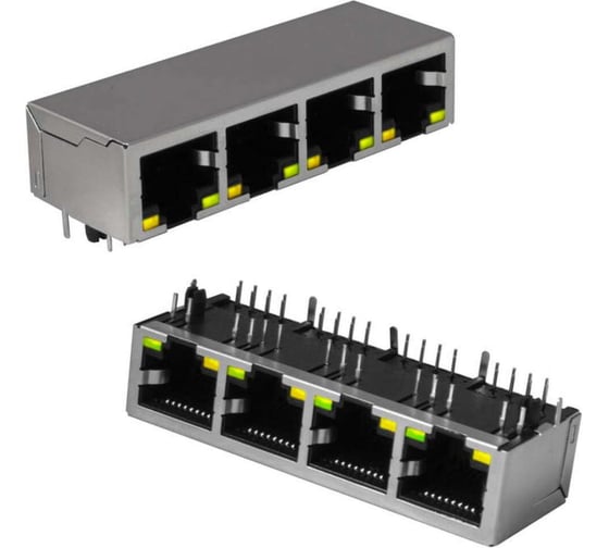 Изображение товара Разъём RJ RUICHI TJ9-10P8-04 LED  114428