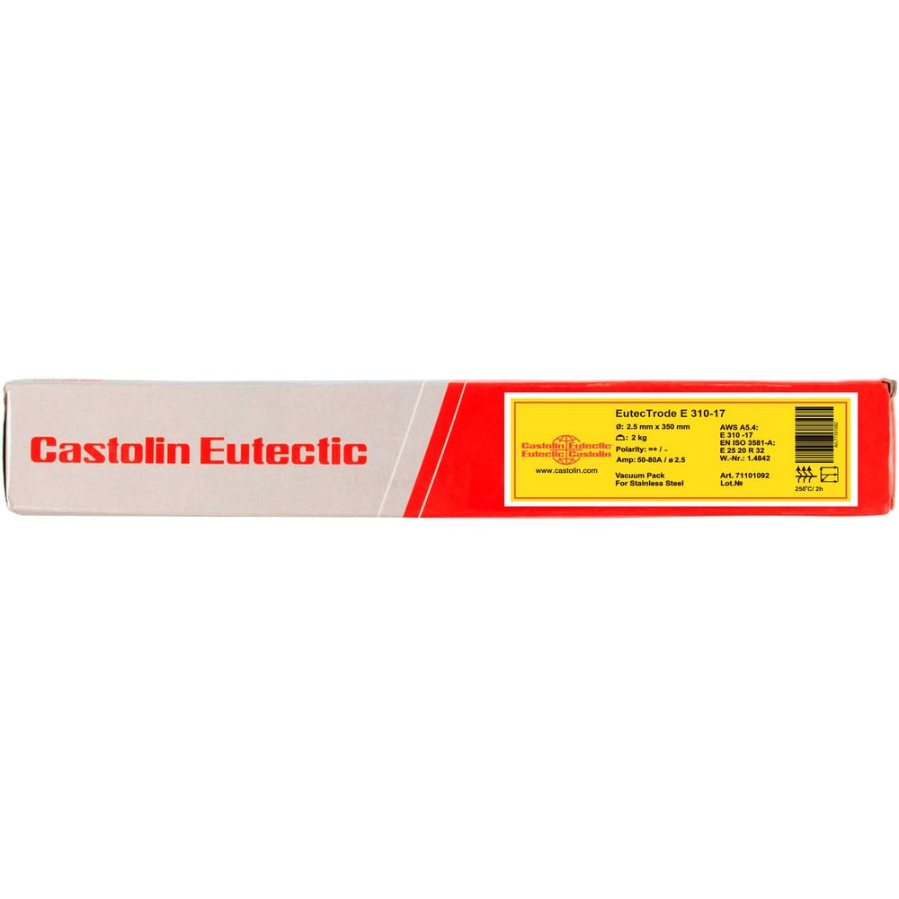 Изображение товара Электроды CASTOLIN EutecTrode E310-17 VP 2.5 x 350 мм 2 кг для нержавеющих сталей