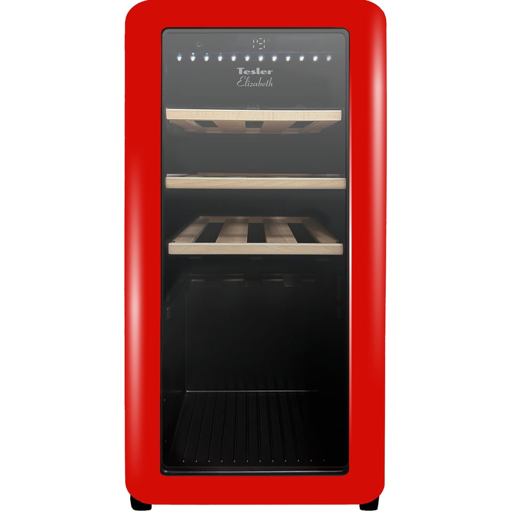 Изображение товара Винный шкаф TESLER CWC-188 RUBY RED электронный компрессорный стильный