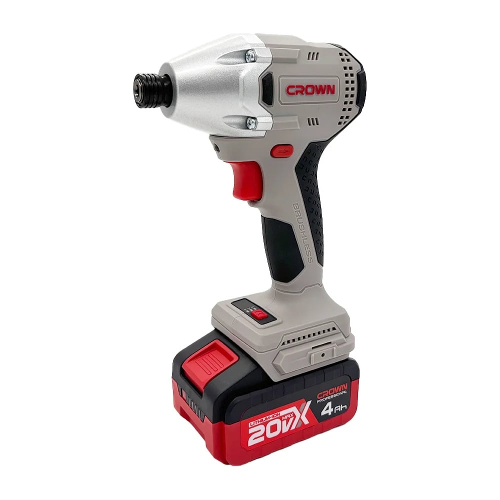 Изображение товара Аккумуляторный ударный винтоверт Crown BL CT22067HX-4S TB 20VMax с подсветкой