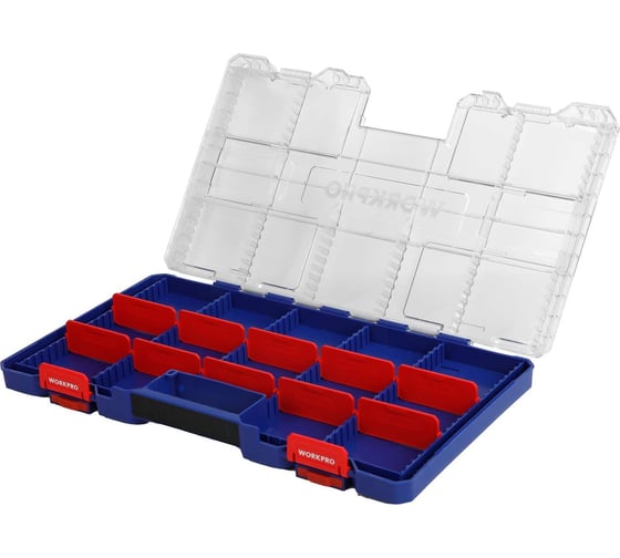 Изображение товара Органайзер системы хранения WORKPRO PRO РТА-L соединяющийся (435x240x45мм, прозрачная крышка из поликарбоната) WP409052