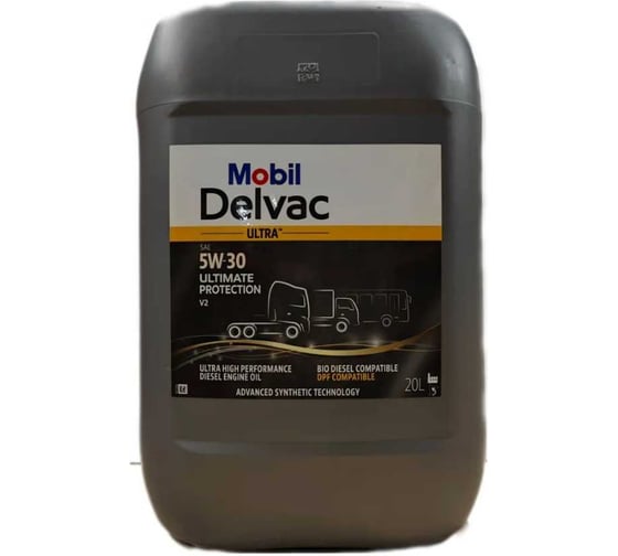 Изображение товара Масло моторное MOBIL Delvac Ultra Ultimate Protection V2 5W-30 20 л 157419