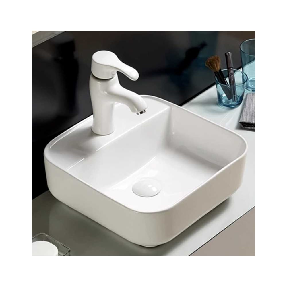 Изображение товара Современная белая раковина MELANA MLN-A423B 385 мм из санфаянса