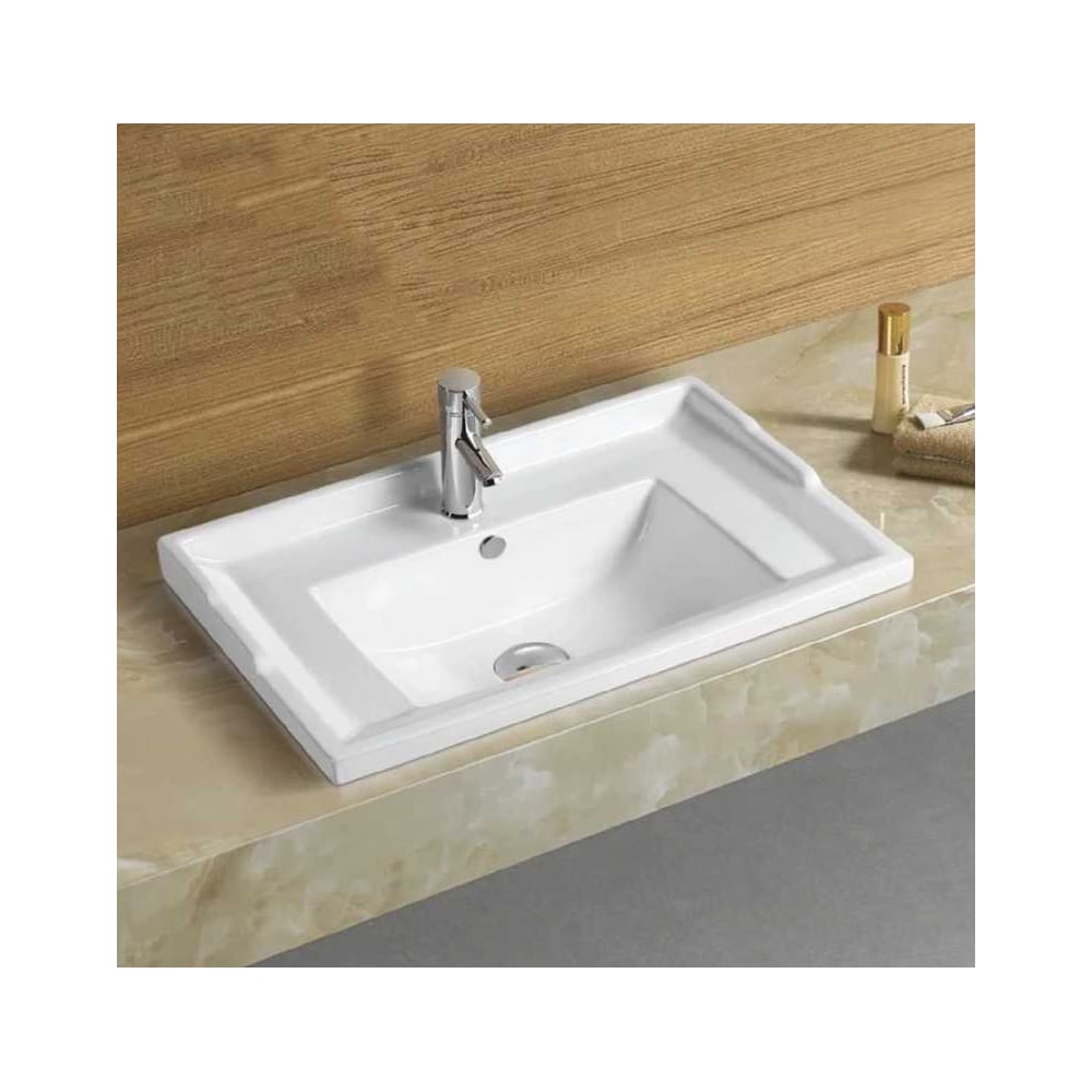 Изображение товара Раковина MELANA MLN-F60 F60-805 белая встраиваемая