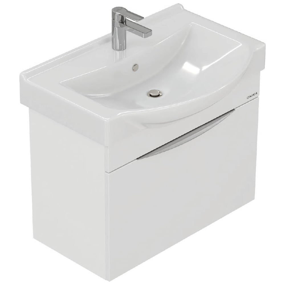 Изображение товара Тумба с раковиной Onika Навиа 65 подвесная белая современная глянцевая