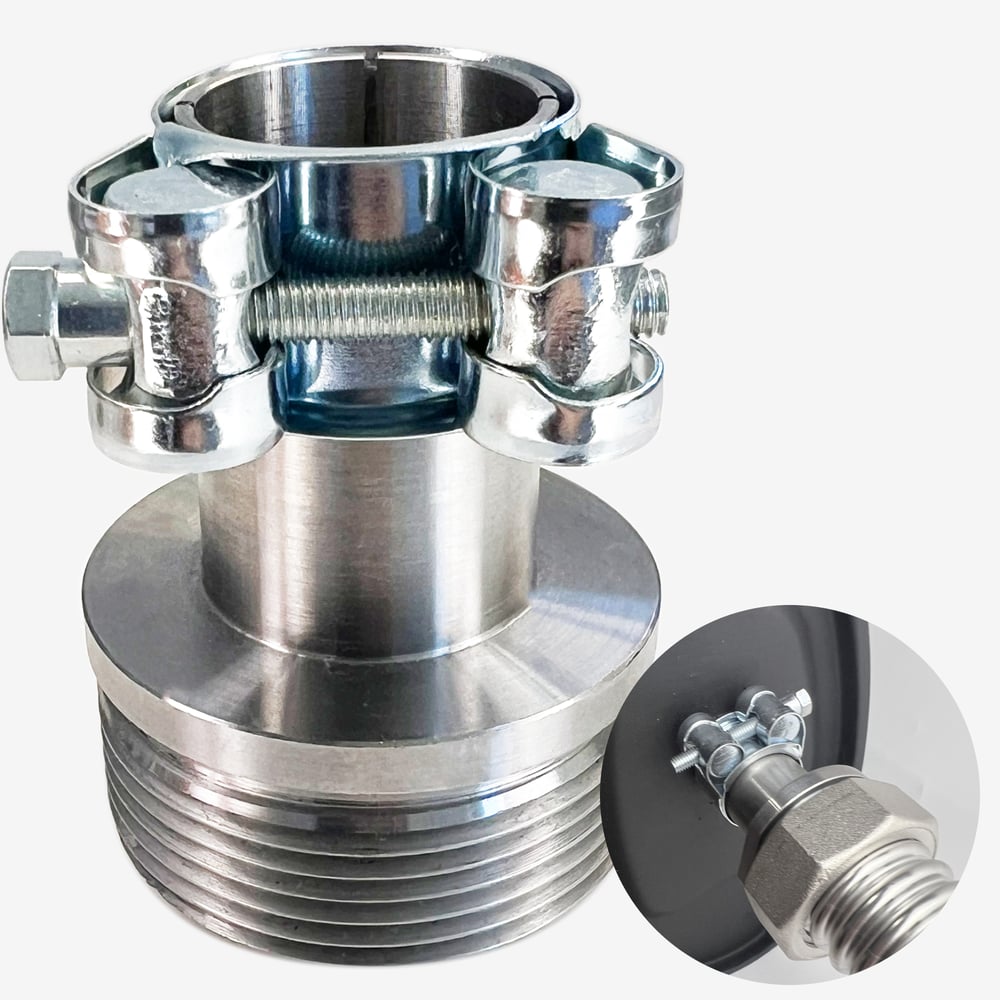 Изображение товара Адаптер с силовым хомутом на патрубок генератора STACORT 22 мм резьба 1 1/4 AD-22-28S