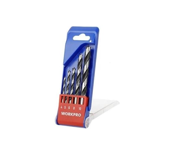 Изображение товара Набор сверл по дереву Workpro (4-10мм) 5шт WP402016