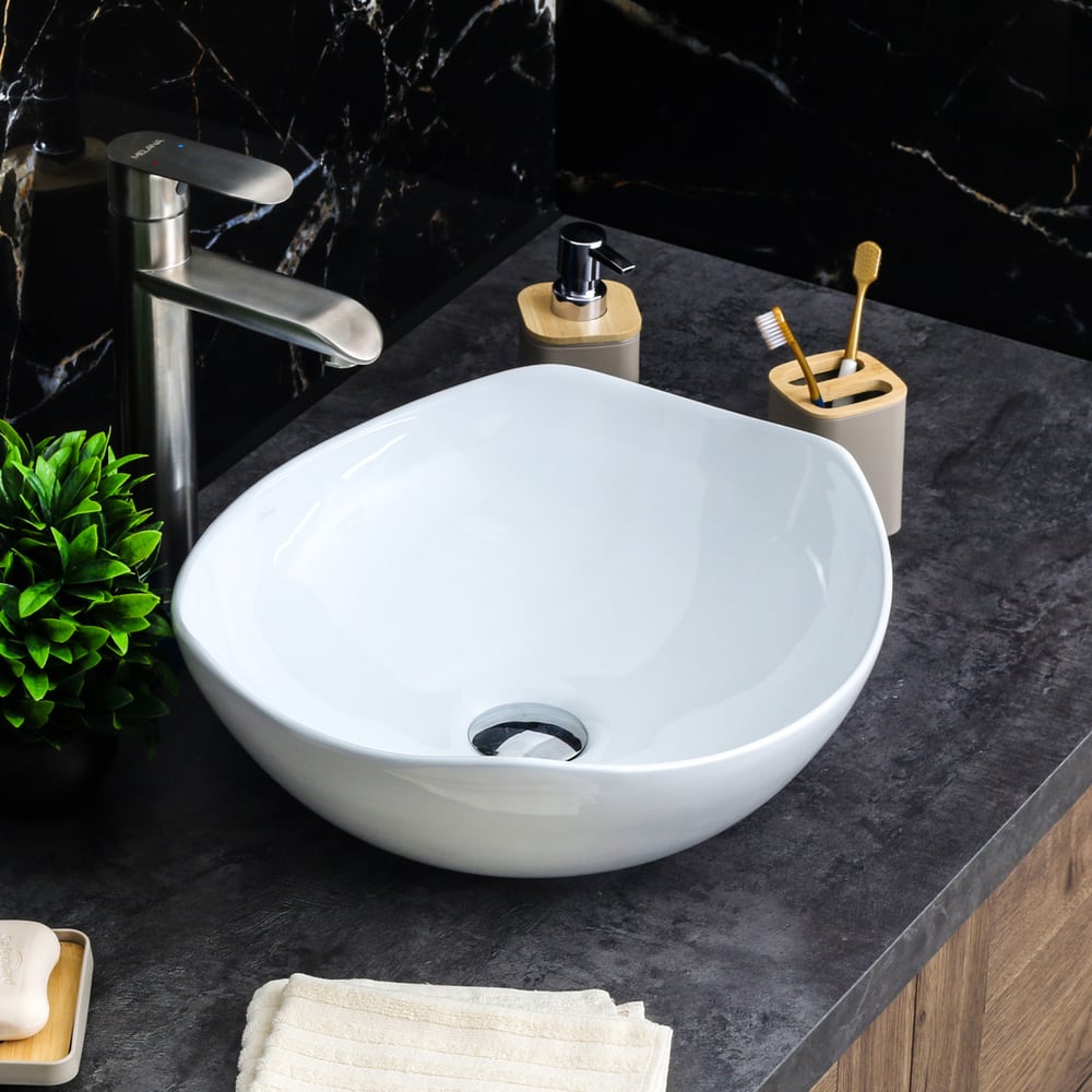 Изображение товара Раковина MELANA MLN-320329 320329-805Modern клеивая керамическая стильная для ванной