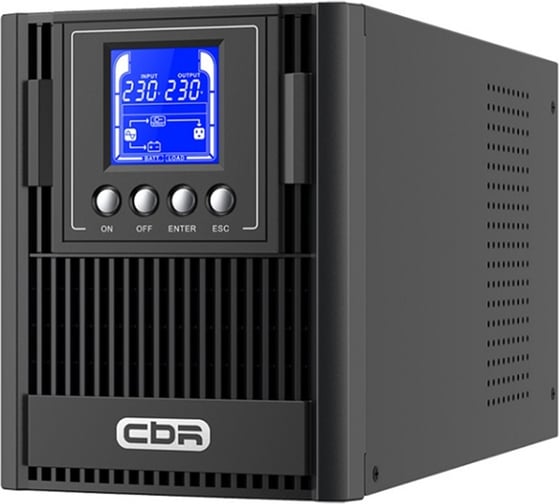 Изображение товара Источник бесперебойного питания CBR Online 1000VA/1000W Tower 3 x Schuko, LCD, HID-USB, RS232, EPO, SNMP slot ESN-1KT-3F-LCHERSC