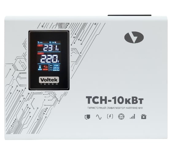 Изображение товара Стабилизатор напряжения однофазный VOLTEKterra VOLTEK ТСН 10000 (10000ВА) VTCH-10000