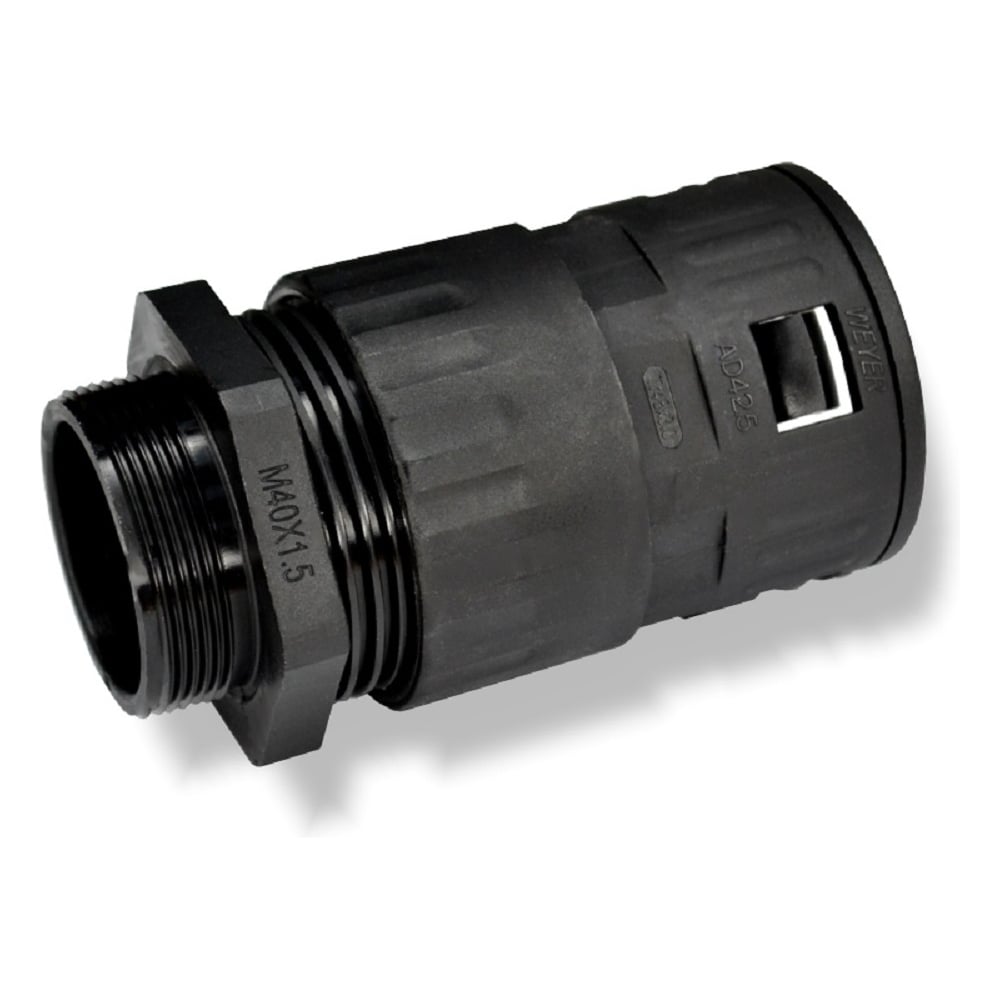 Изображение товара Муфта для гофрированных труб WEYER WQGZ1-M40B/AD42.5 с наружной резьбой M40x1.5 и защитой IP66