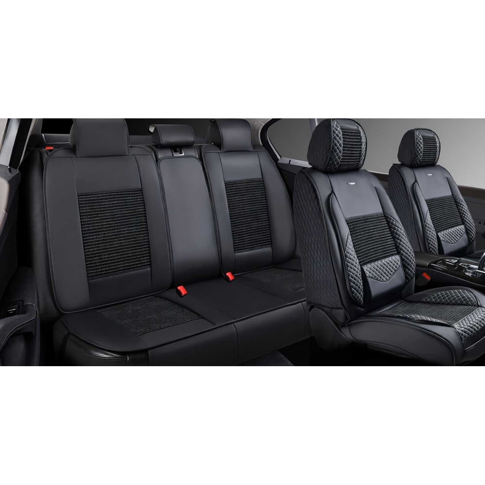 Изображение товара Накидки PSV 5D Volt Комплект для салона из экокожи черно-белый