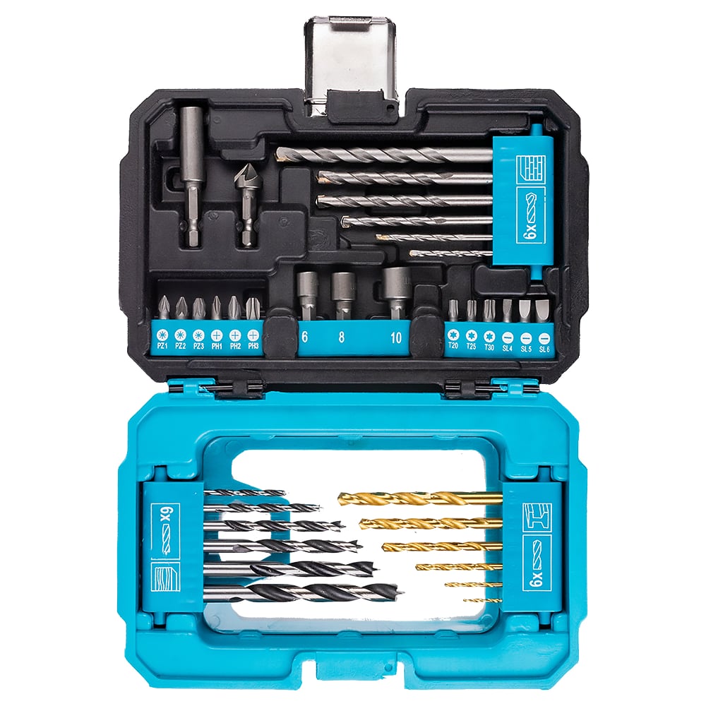 Изображение товара Набор сверл и бит 35 предметов по стали, древесине и бетону Tools Smartbuy SBT-SDM-35P1