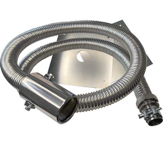 Изображение товара Система отвода выхлопных газов генератора STACORT 1м, на патрубок 38 мм, с наружным диаметром до 38мм с насадкой SOVG38N-35-1