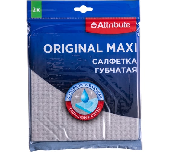 Изображение товара Салфетка губчатая Attribute ORIGINAL MAXI 2шт 18x2 ACC003