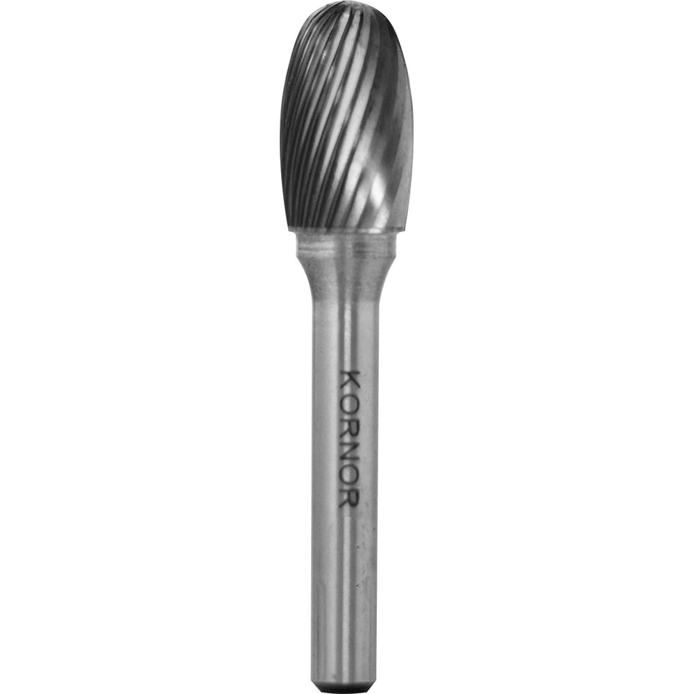 Изображение товара Бор-фреза KORNOR E1625M06 овальная с одной насечкой для металла и дерева