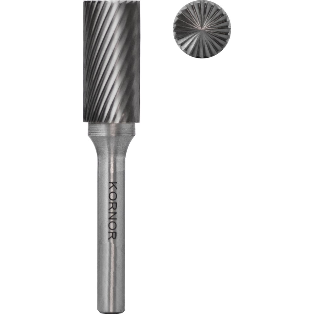Изображение товара Бор-фреза KORNOR B1425M06 цилиндрическая для металлов и пластика