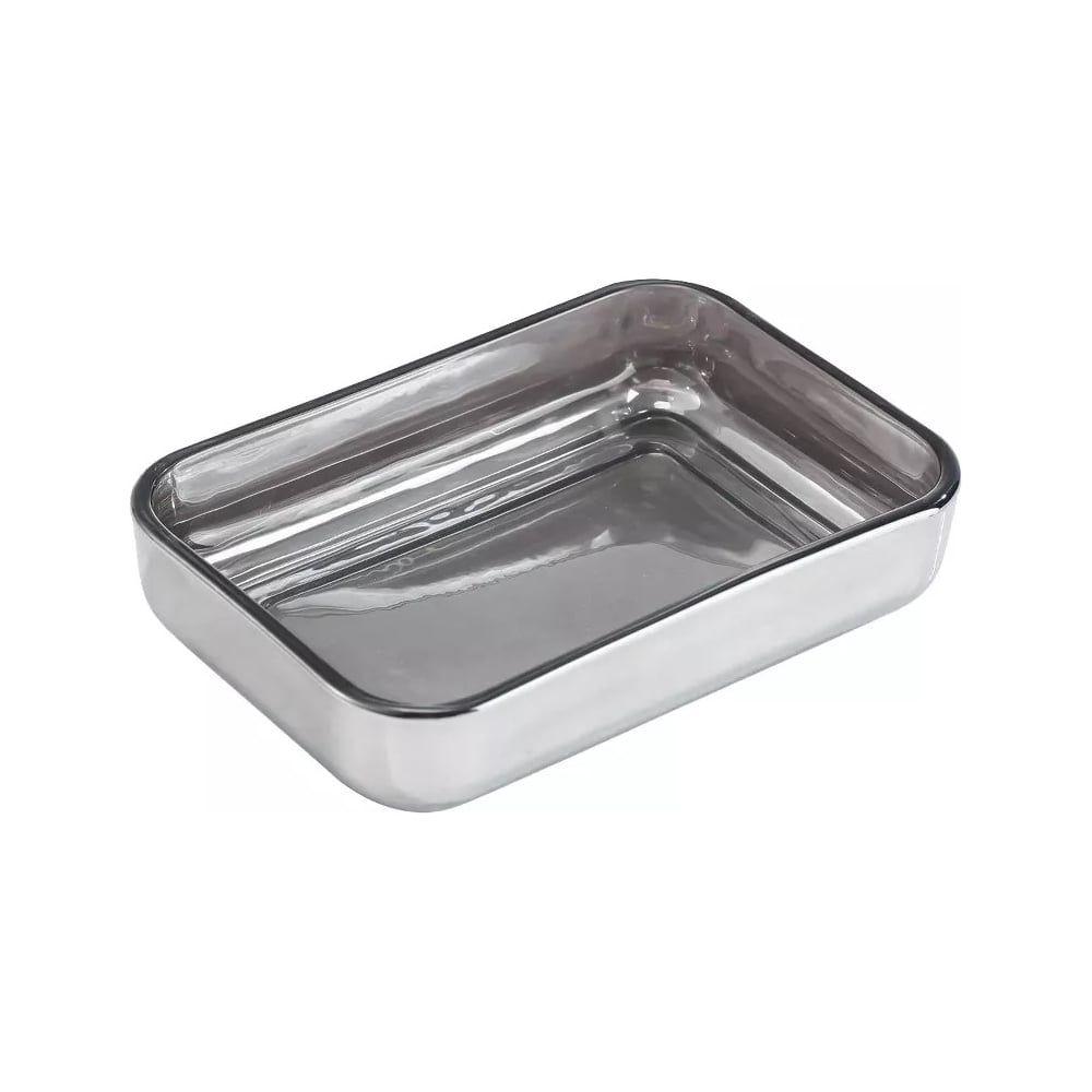 Изображение товара Мыльница Zenfort Шик из стекла для ванной комнаты настольная черная