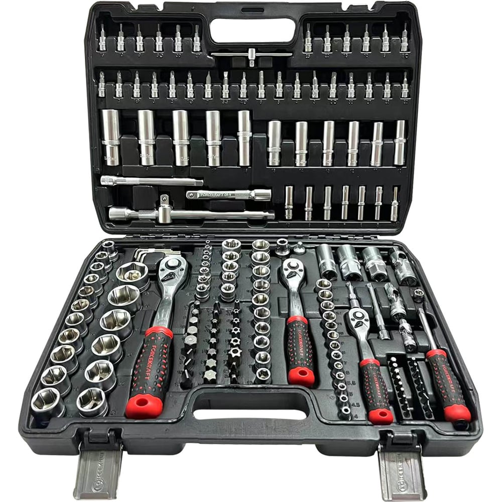 Изображение товара Набор инструментов Forcekraft 172 предмета из Cr-V в кейсе FK LIGHT-41723-5