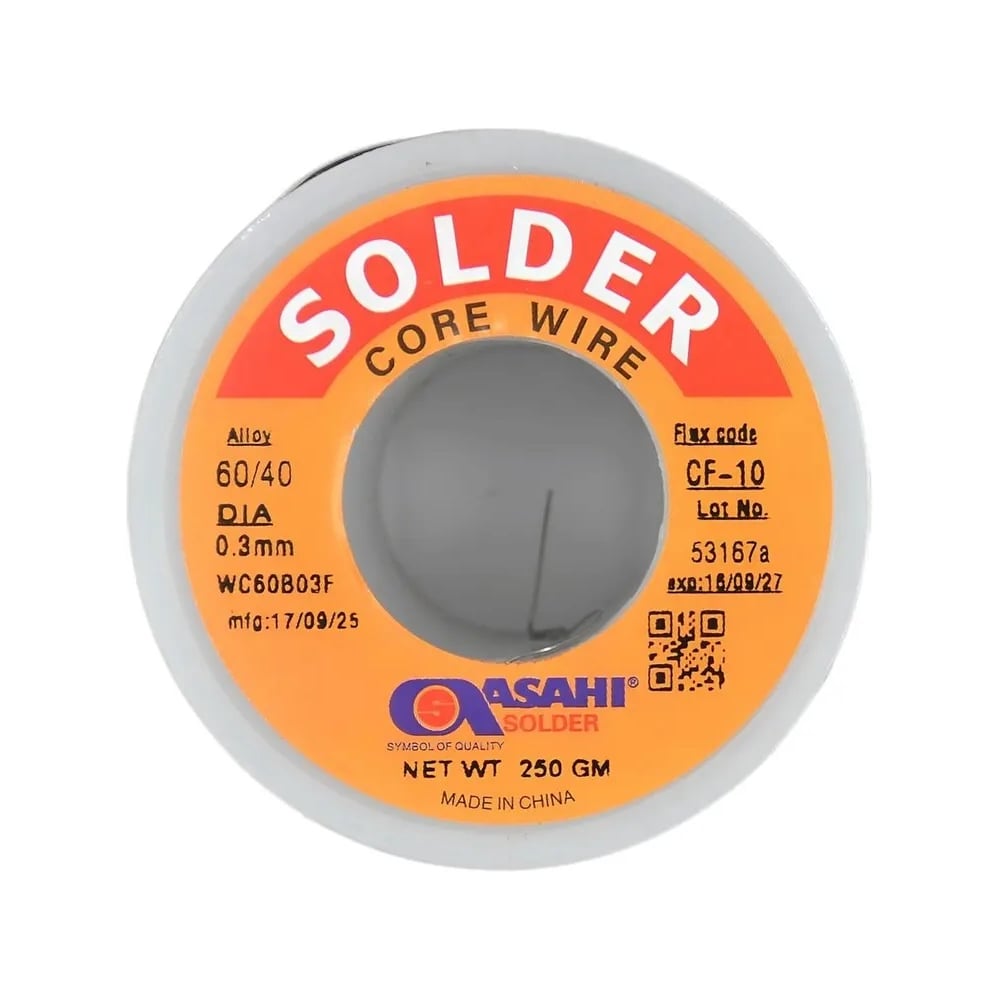 Изображение товара Припой ASAHI 0,3мм 0,25кг Sn60/Pb40 с флюсом RA