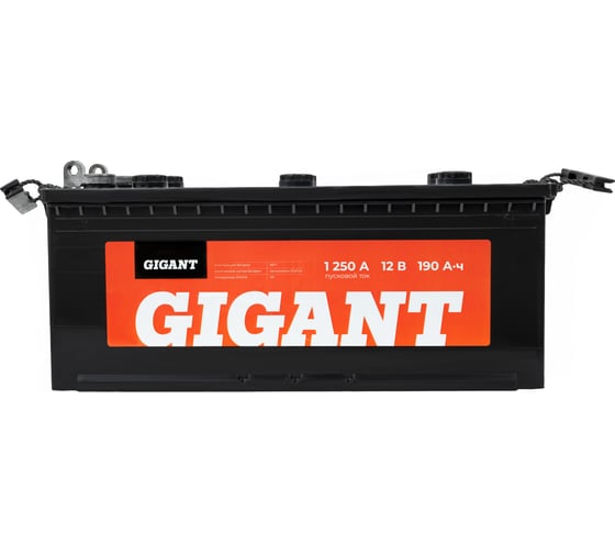 Изображение товара Аккумуляторная батарея 6СТ-190Ah, R+ Грузовая, Прямая D5, болт, Gigant GPT1904RT