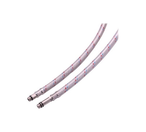 Изображение товара Гибкая подводка ViEiR для смесителя 50см в металлической оплетке M10×1/2 гайка–гайка комплект 2шт BZEJ50