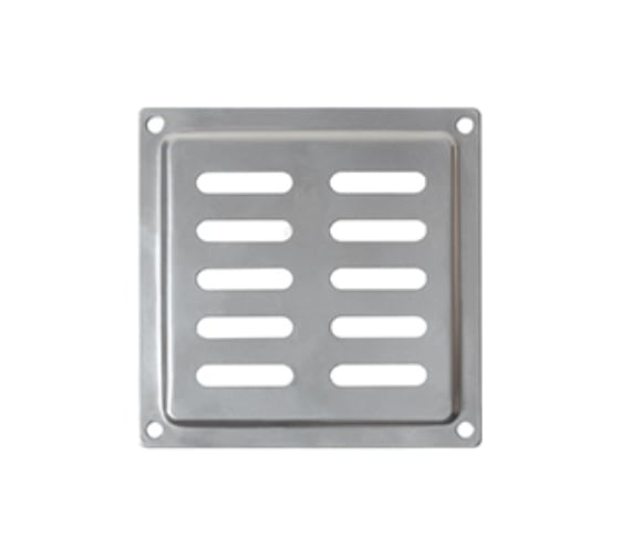 Изображение товара Решетка вентиляционная DOMART 100x100, с сеткой, модель 2, хром 4660046017446