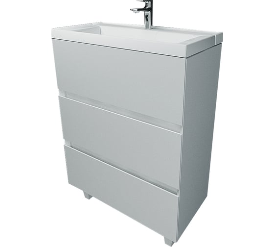 Изображение товара Тумба с раковиной Marka One в ванную Bumble 50см напольная с 2 ящиками У88747